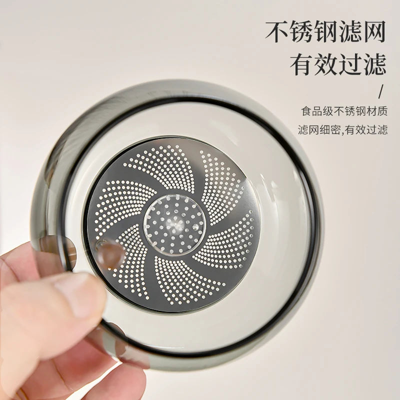Chinese style tea making artifact, high-end glass teapot for household use, automatic tea set for lazy people separation