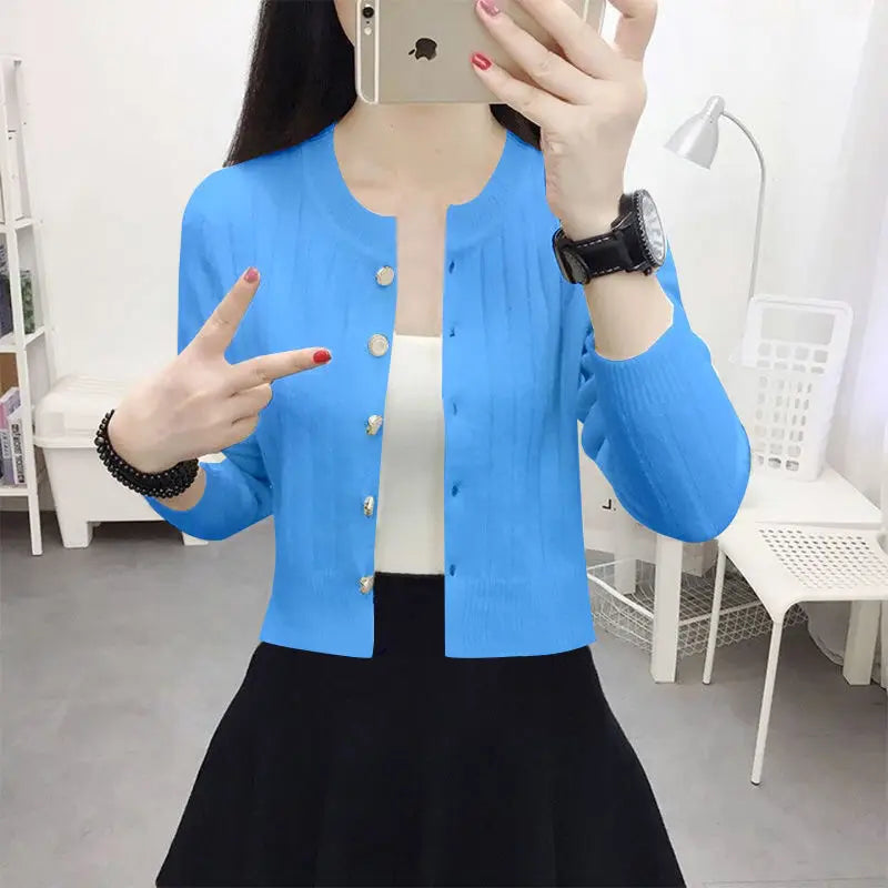 Cardigan CN Fujian Light Short - Mărime Short, Guler Rotund