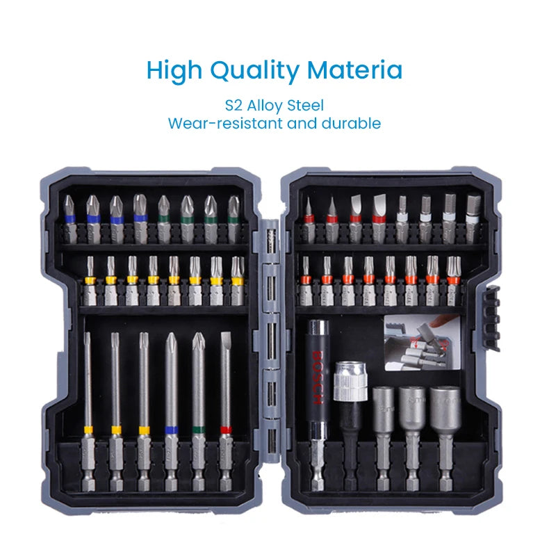 Bosch Screwdriver Bits 43 Pcs Rainbow Kit High Hardness Hand Drill Bit Screw 25Mm 75Mm Electric Screwdriver Bits for Power Tools