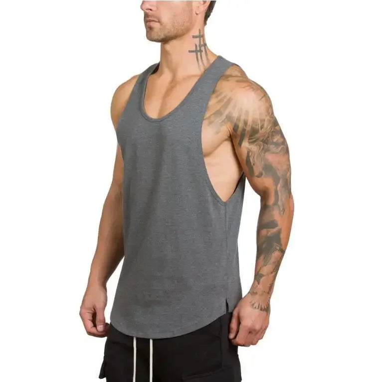 Muscleguys Marke Gym Kleidung 2025: Herren Bodybuilding Fitness Stringer Tank Top - Sportbekleidung Unterhemd Muskel Workout Singlets Baumwolle M-XXL