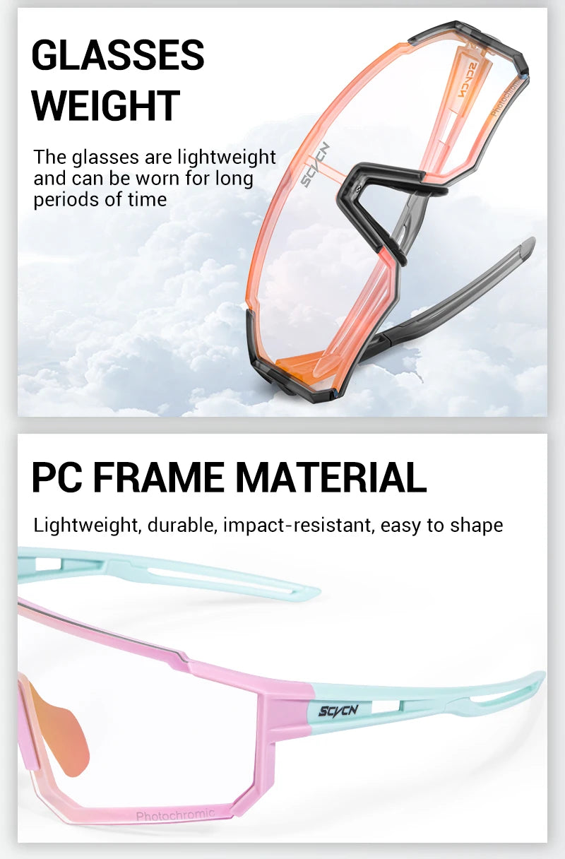 SCVCN S1412 Photochrome Sonnenbrille - 145mm/55mm PC