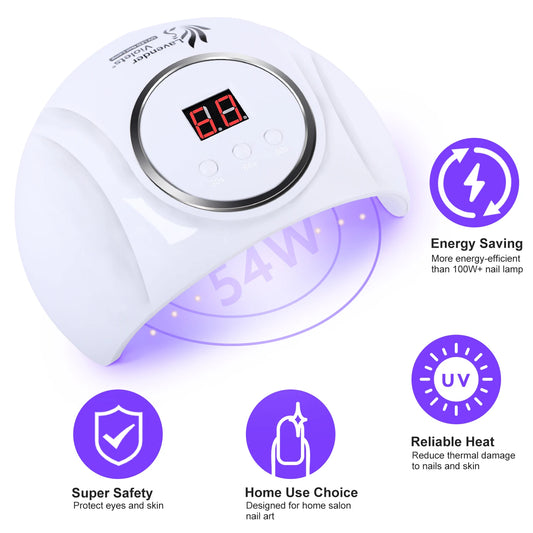 Lampă UV Choice 54W LED cu temporizator, 3 niveluri - 18 LED-uri compacte