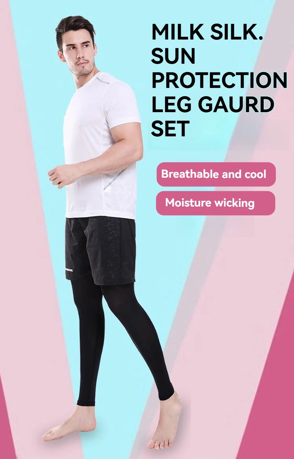 Manșoane pentru picioare 2025: GTUBIKE Ice-Silk Protecție UV - Colecția de compresie pentru ciclism