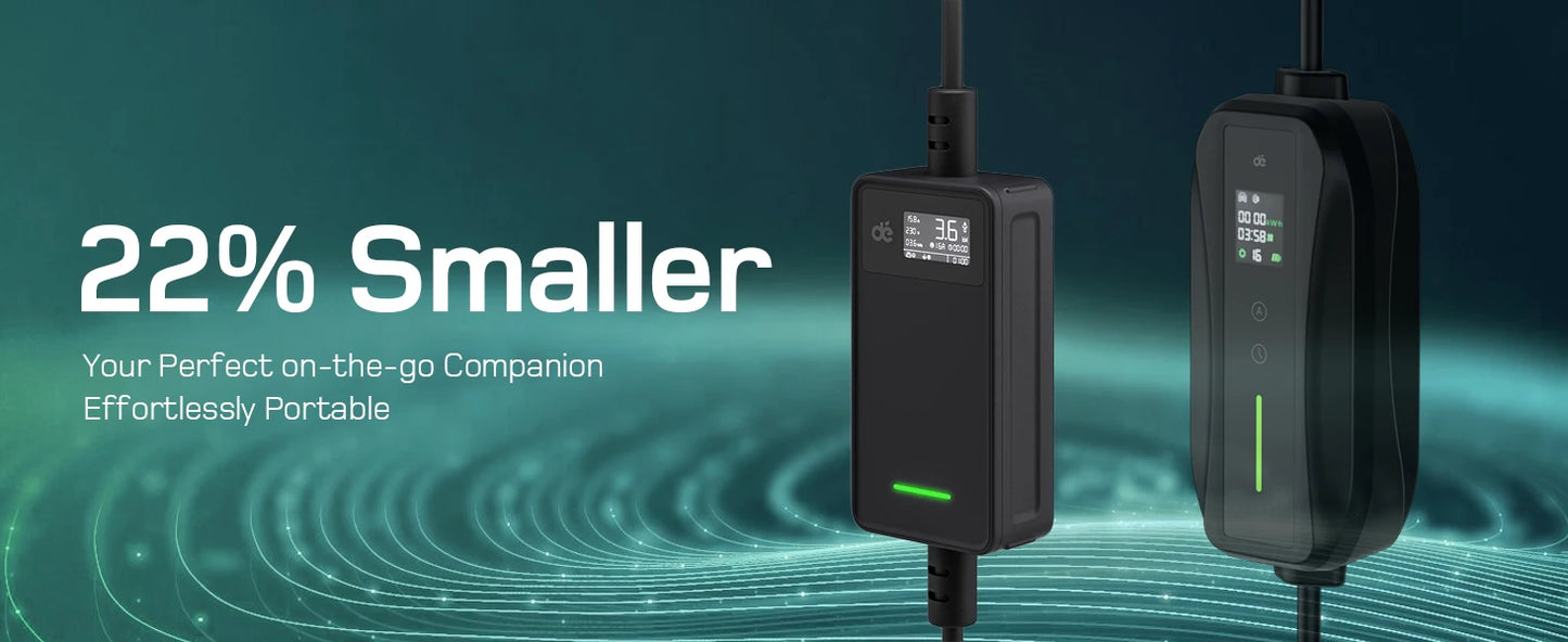 Elektroauto-Ladegerät Typ 2 16A 3,7kW Schuko mit Digitaldisplay 6m 8m 10m 15m 20m Ladekabel Mode 2 für Zuhause und Outdoor