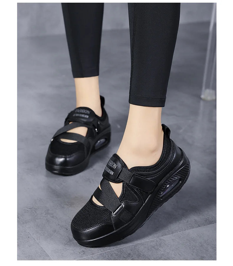 Women's Shoes 2022 Fashion Breathable Wedge Air Sneakers Lightweight Platform Sport Shoes Summer Woman Vulcanize Shoes