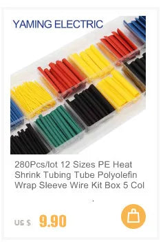 328Pcs Sleeving Wrap Wire Car Electrical Cable Tube kits