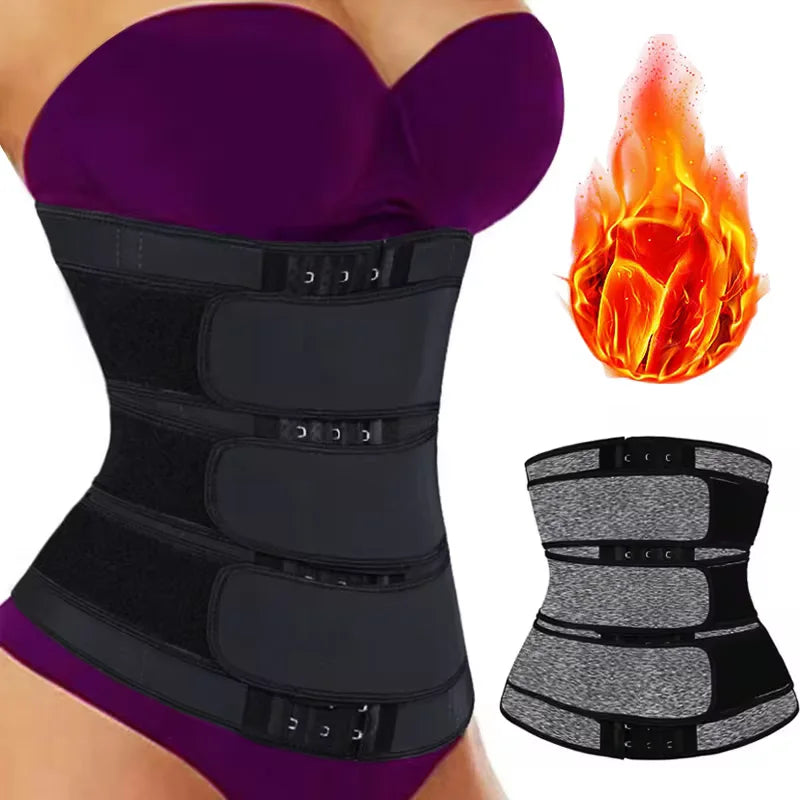 Damen Verstellbarer Bauchkontrolle Taillengürtel - Haken Workout Schweiß Sauna Effekt - Body Shaping Fitness Sport Taillen Trainer
