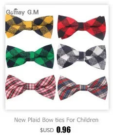Solid Colors Polyester Adjustable Men's Accessory Set Elegant Pre-Tied Bow Tie Matching Pocket Square & Cufflinks for Wedding