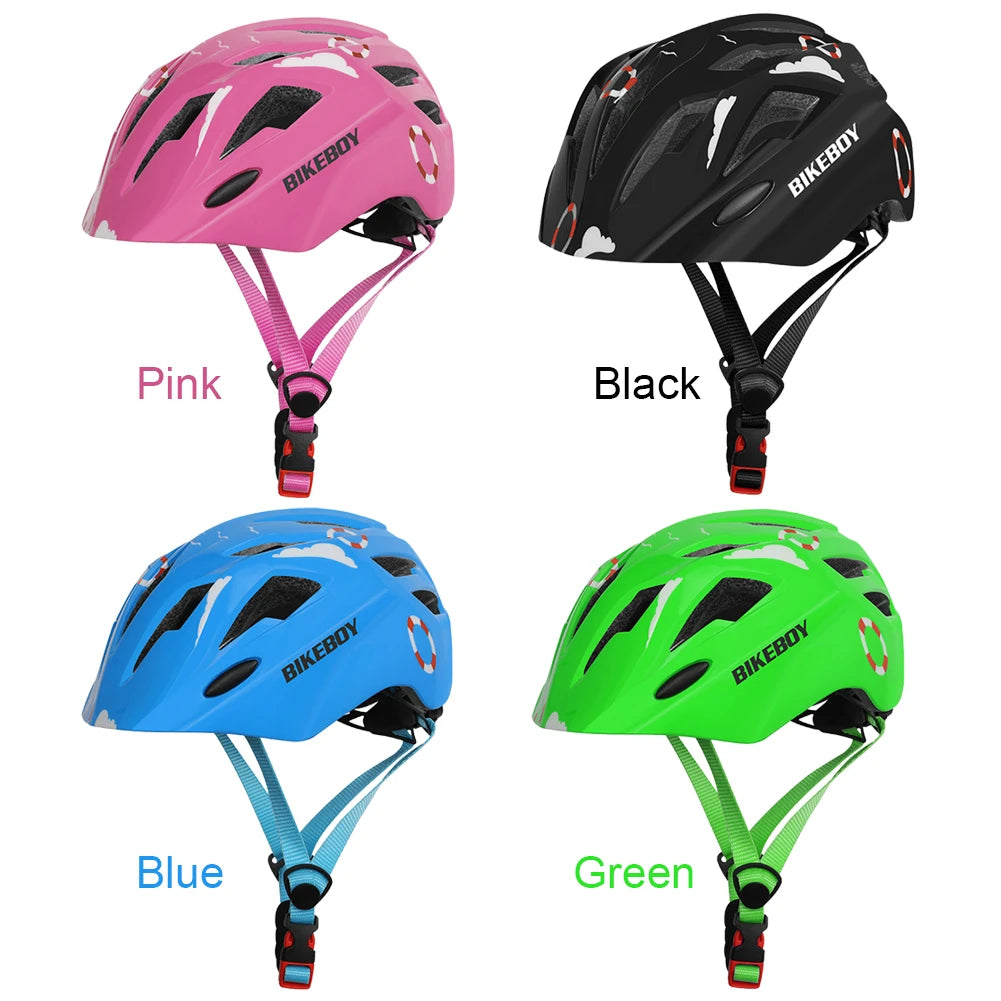Kids Cycling Helmet Adjustable Bicycle Helmet with Taillights Lightweight Scooter Balance Bike Helmet Children Riding Equipment