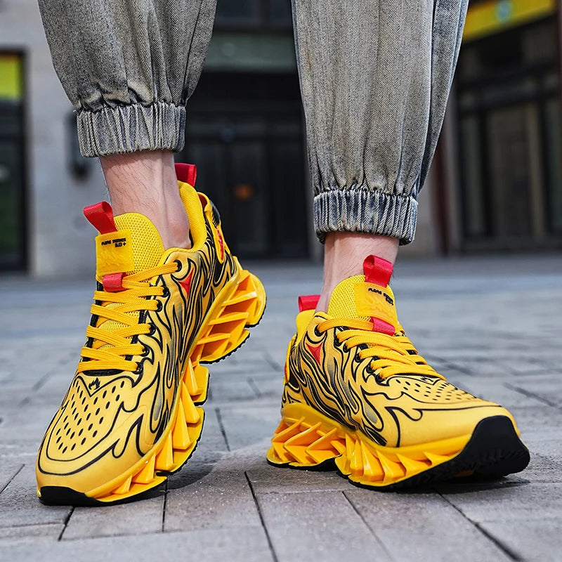 Sneakers Man Flat Casual Mesh Breathable Tennis Shoesfashon Thick Bottom Cushioning Sports Walking Shoes for Men Sneakers