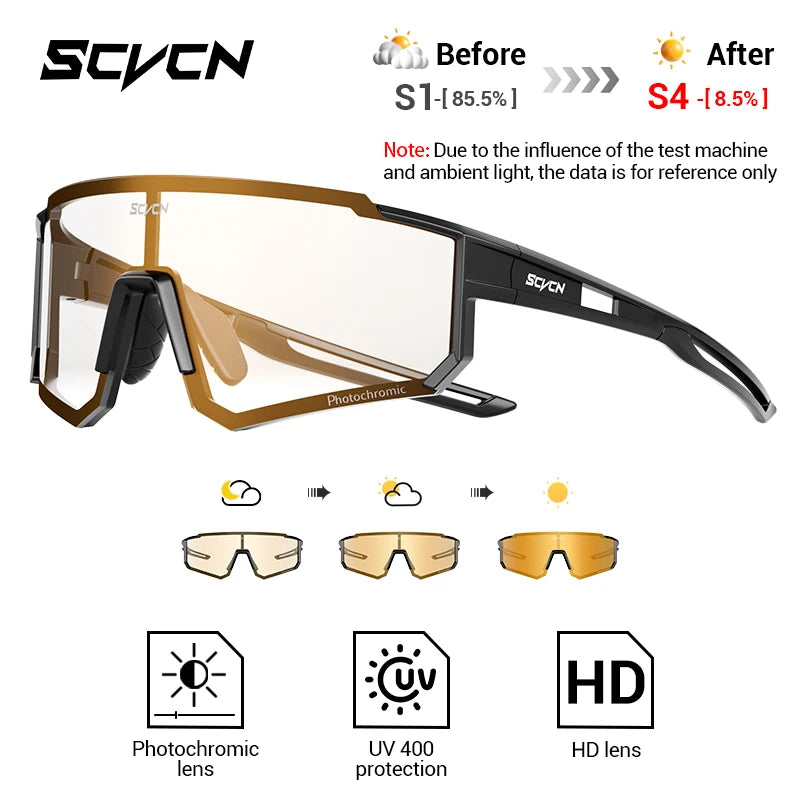 SCVCN S1412 Photochrome Sonnenbrille - 145mm/55mm PC