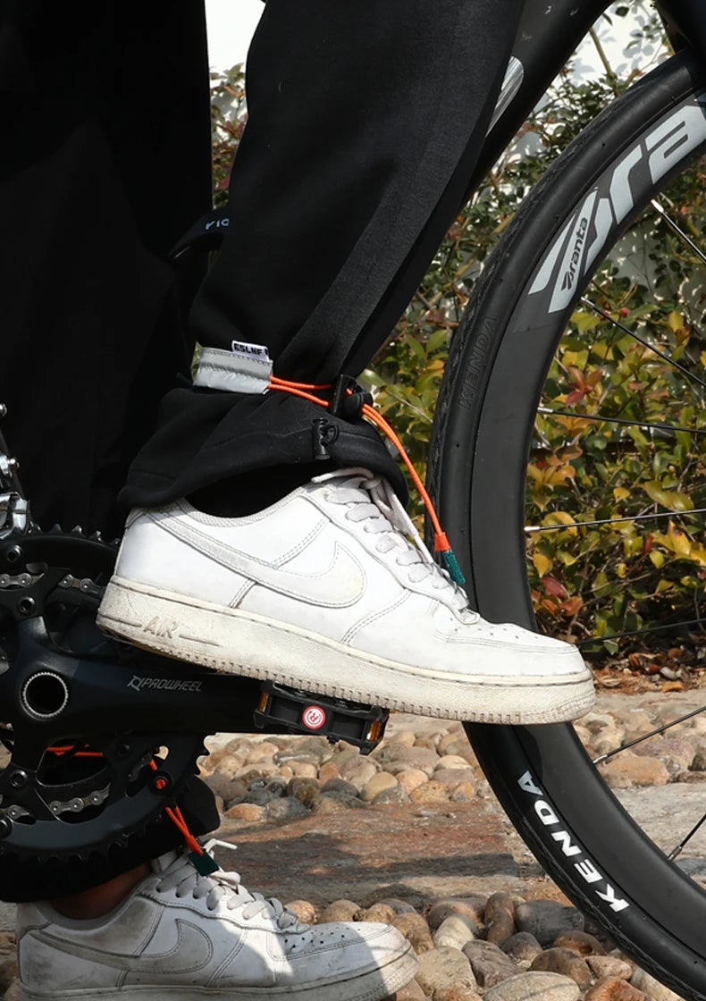 ESLNF Cycling Ankle Leg Straps Pant Bands Safety Reflective Outdoor Bicycle Ankle Leg Bind Bandage Trousers Bike Equipment