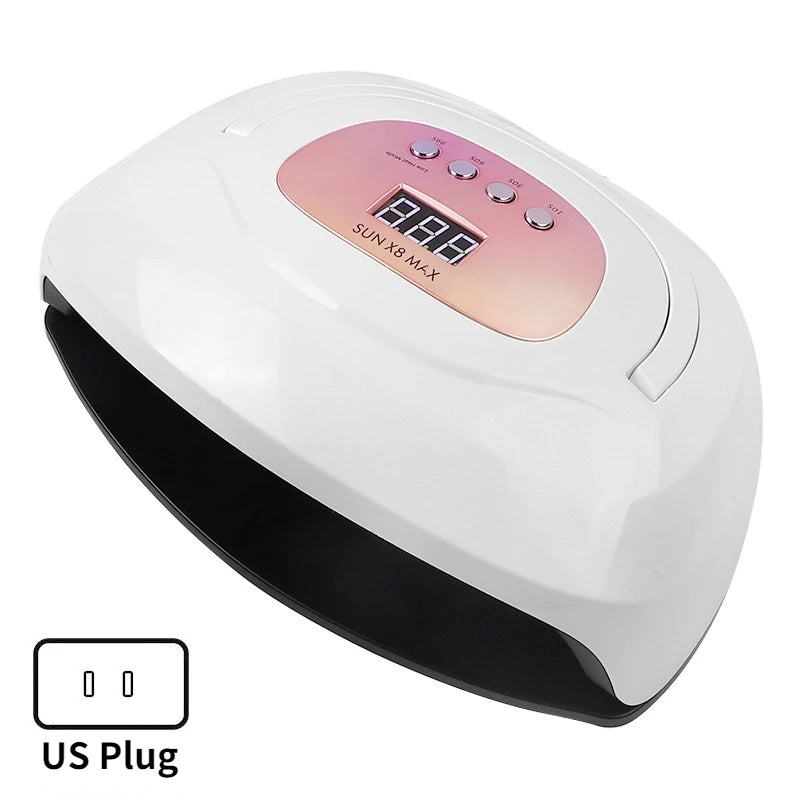Large Size LED UV Lamp For Nails 150W Uv Light Gel Polish Nail Drying Lamp Nail Dryer Equipment Manicure Accessories Sun X8 Max