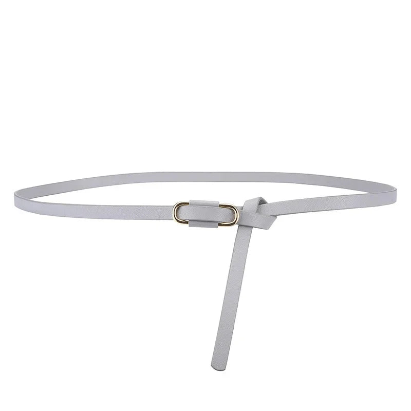 Metal Buckle Thin Stretchy Waist Belt Striped Elastic Waistband Elegant Women Girdle Female Belt Fashion Apparel Accessories New
