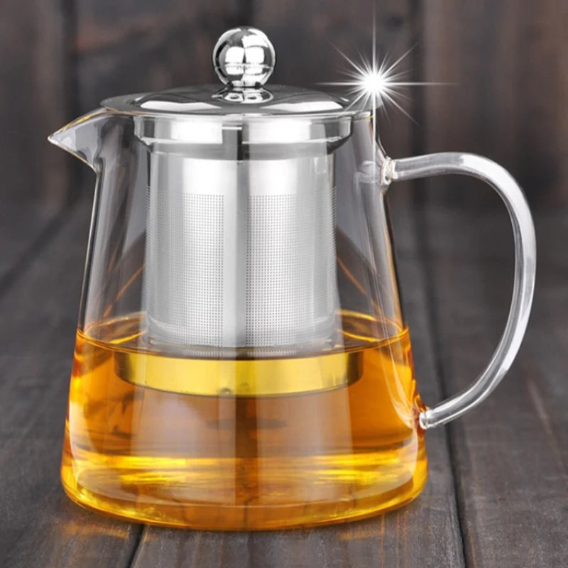 JUNBOPRO Teekanne Hitzebeständig - 850ml Borosilikat Glas