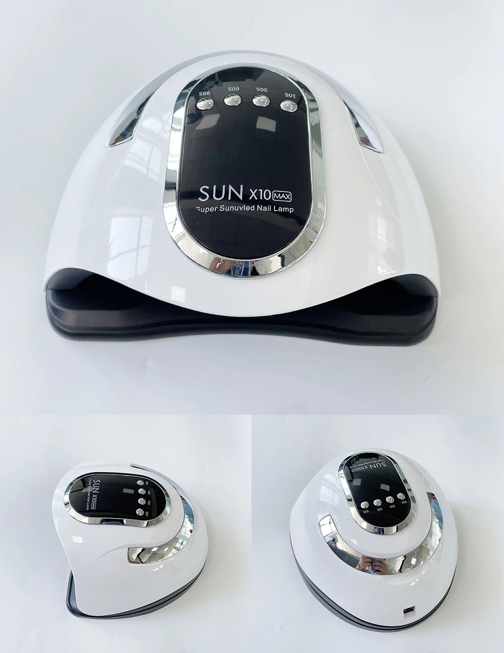 Lampă UV LED SUN X12 MAX pentru manichiură, lampă UV cu 66 de LED-uri pentru uscător de unghii cu senzor inteligent, instrument profesional de salon