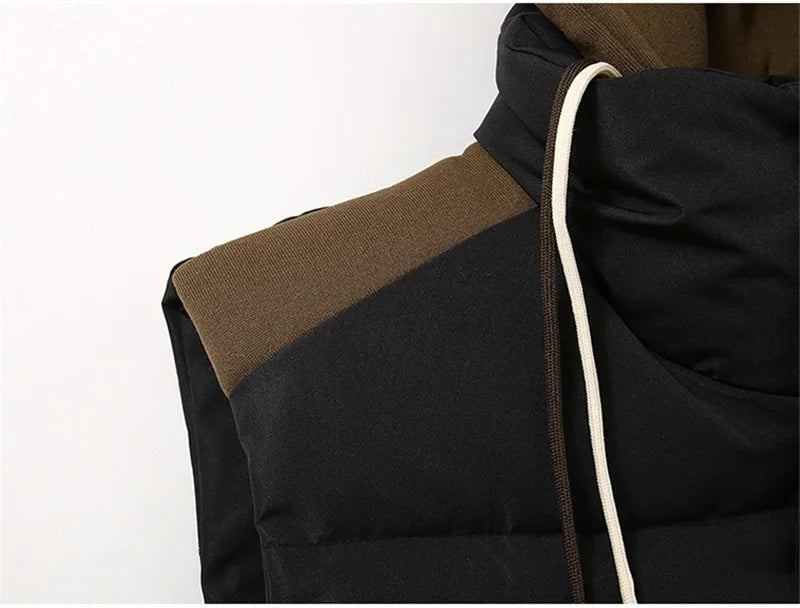 Fujian Herren-Weste abnehmbar Kapuze - Baumwolle, warm, L