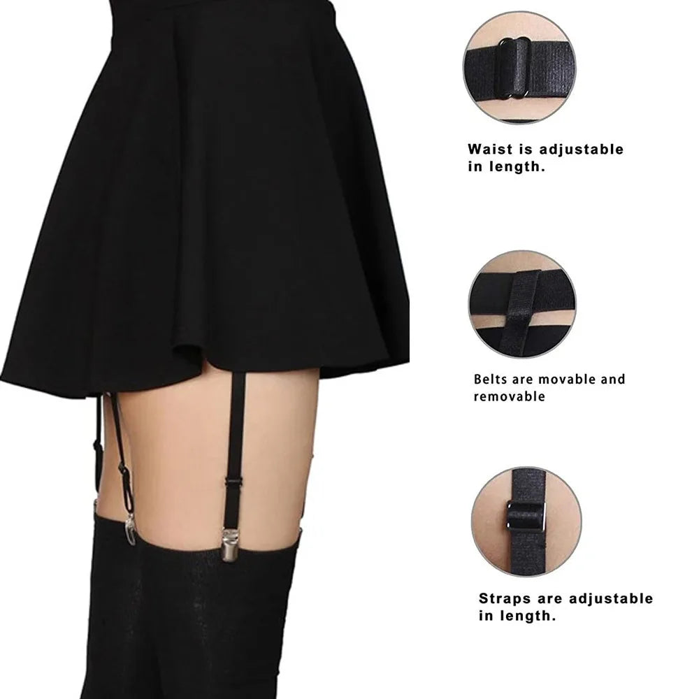 Ciorapi până la coapsă, curea pentru portjartier pentru femei și fete, reglabil elastic, curea pentru șosete, bretele, lenjerie, doamnă, ciorapi, curea