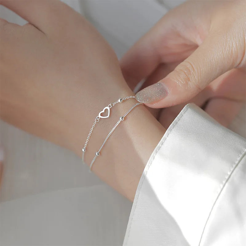 Luxus Kristall Armband für Damen - Mode Herz Charm Armbänder - Strass Bangle Braut Schmuck Accessoires Geschenke (Variante 2)