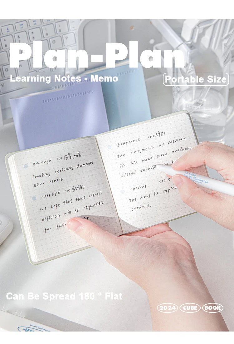 1PC Square Soft Leather Car Cable Notebook