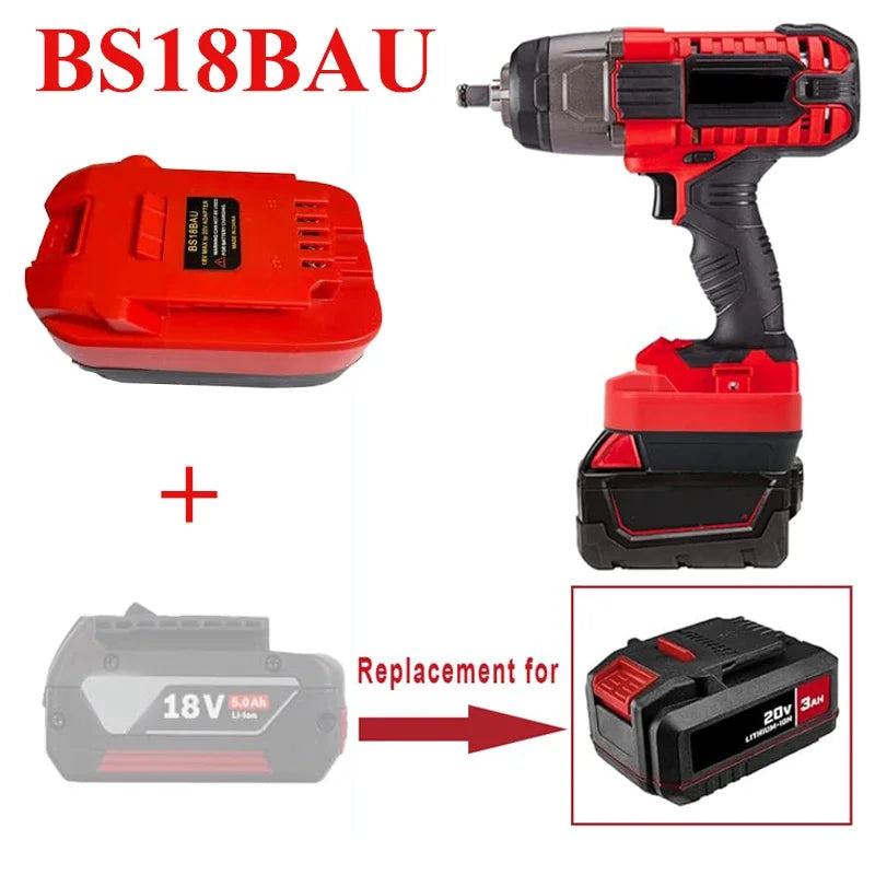 Battery Adapter BS18BAU Suitable for Bosch 18V GBA Series Lithium Battery Converts To for Bauer 20V Lithium Battery Power Tools