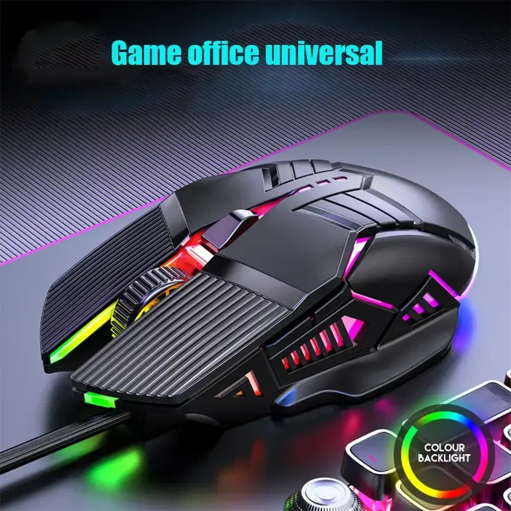 Fanmuran Gaming-Maus Ergonomisch - 3200 DPI, 6 Tasten, RGB