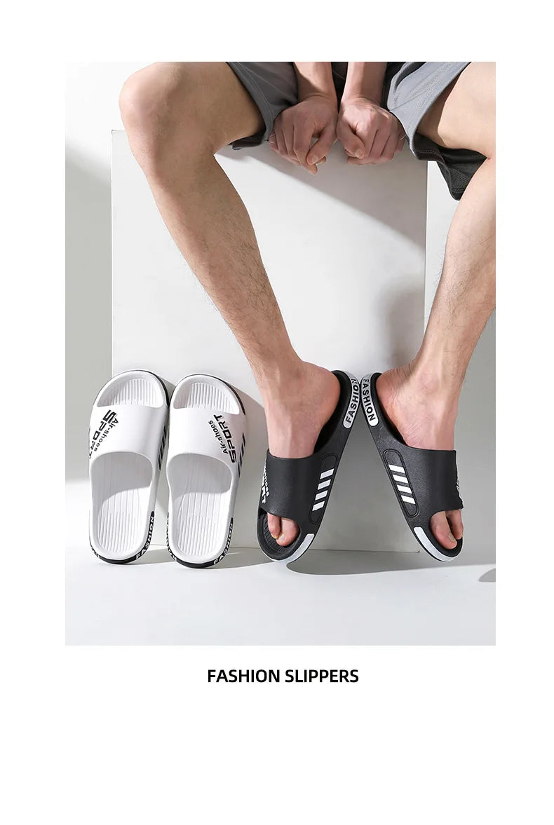 Mode Herren Hausschuhe PVC Weich Sohle Rutschfest Slides Casual Outdoor Strand Flip Flops Heim Badezimmer Paare Hausschuhe Neue Sandale