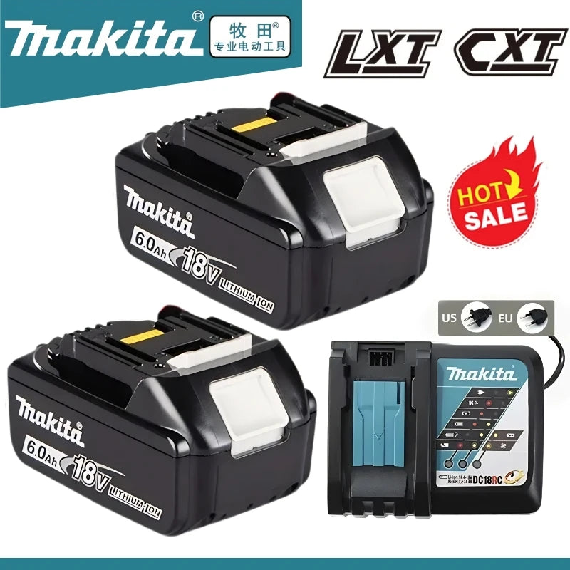 Makita battery 100% Original Rechargeable Tool Battery 6.0Ah 18V BL1830 BL1850 BL1840 BL1860 Replaceable LED Lithium-ion
