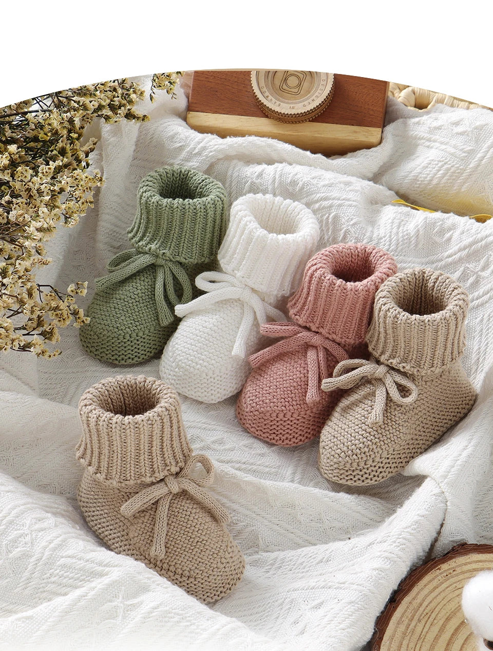 Baby Schuhe 2025 - Gestrickte Neugeborenen Boots Jungen Mädchen - Erste Laufschuhe Weiche Sohle 0-18 Monate