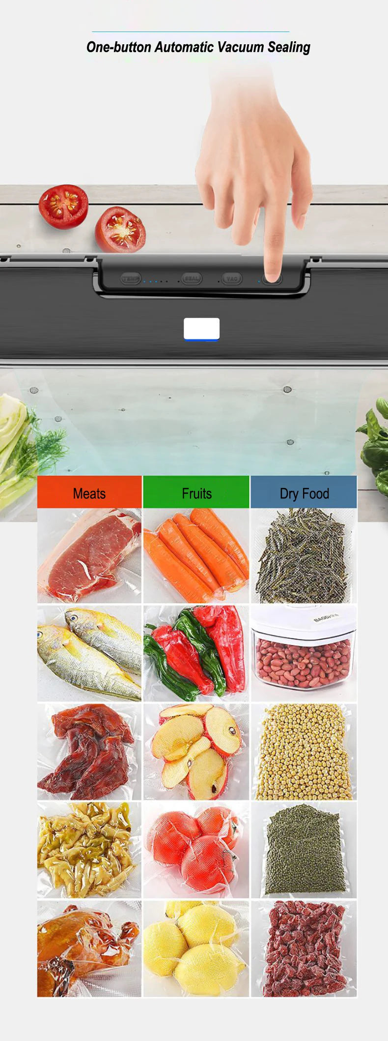 ProVac VZ1 Vakuumierer Haushalt - 220V, 15 Beutel, Kompakt