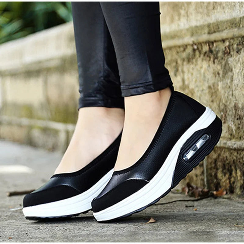 QRLQHY HFD8224 Pantofi sport confortabili - Material plat din cânepă 1 cm