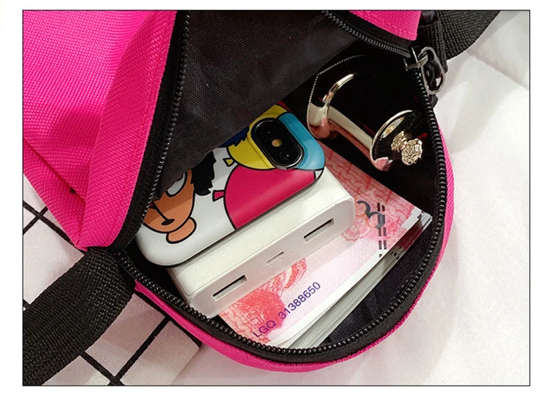 Geantă de talie pentru femei, tip crossbody, culoare solidă, fermoar, mini geantă de pânză, verticală pătrată, Messenger, pentru femei