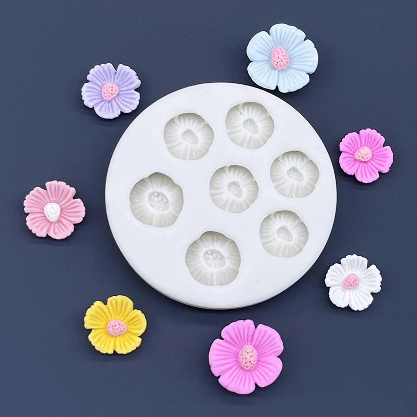 Flower Daisy Silicone Sugarcraft Mold Resin Tools Cupcake Baking Mould Fondant Cake Decorating Tools