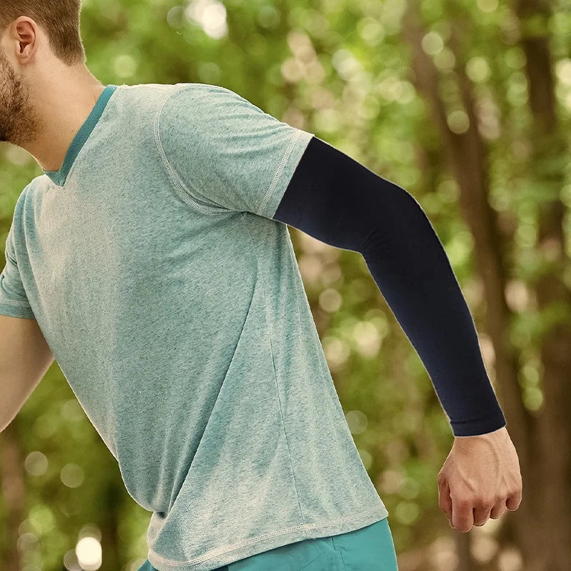 Kompressionsärmel 2025: 1Pairs Sports Arm Compression Sleeve Basketball Cycling - Summer Running UV Protection Volleyball Sunscreen Bands Collection