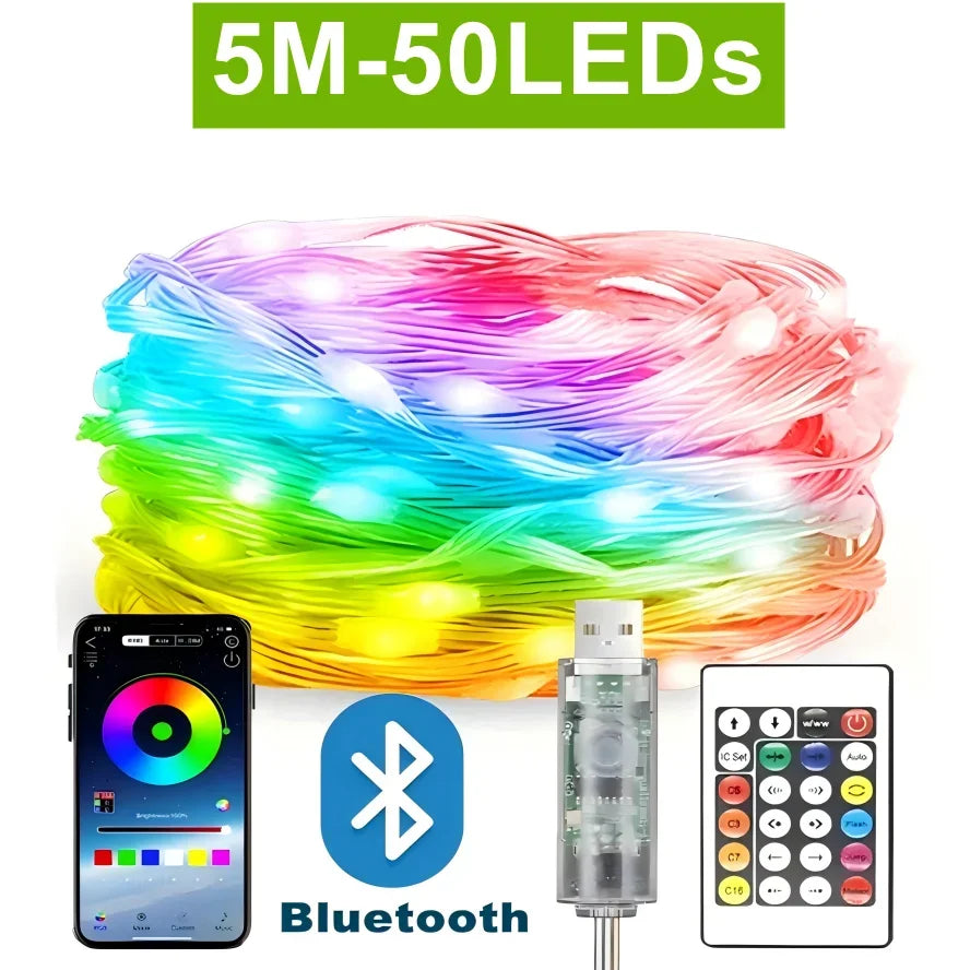 HZZKZZ WS2812B LED Lichterkette - Länge 5–20 m USB 5 V IP65