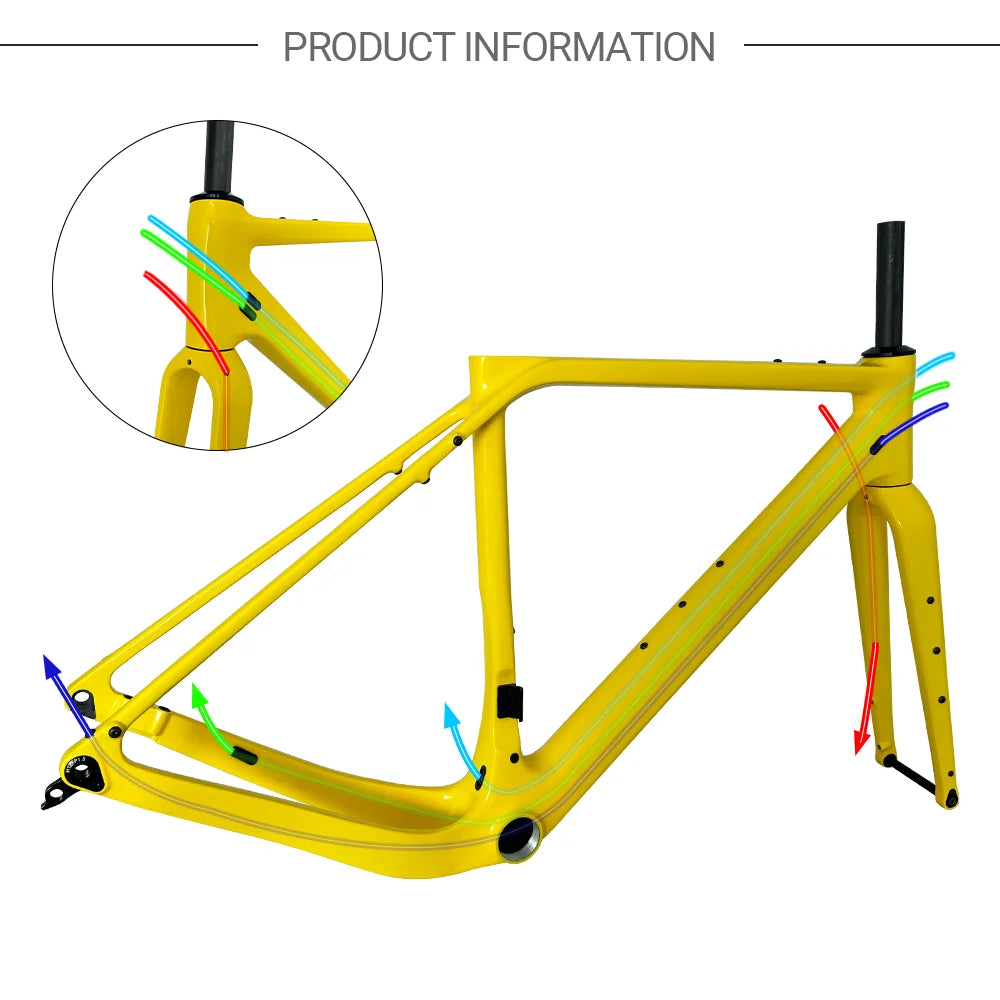 FARAOLLC GT30 Carbon Gravel Rahmen - T47 700Cx50C Disc