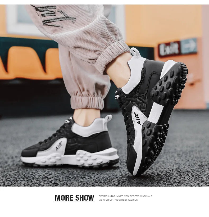 Brand Men's Sneakers Designer Comfortable Running Shoes for Men Outdoor Non-Slip Casual Shoes Fashion Platform Board Shoes Male