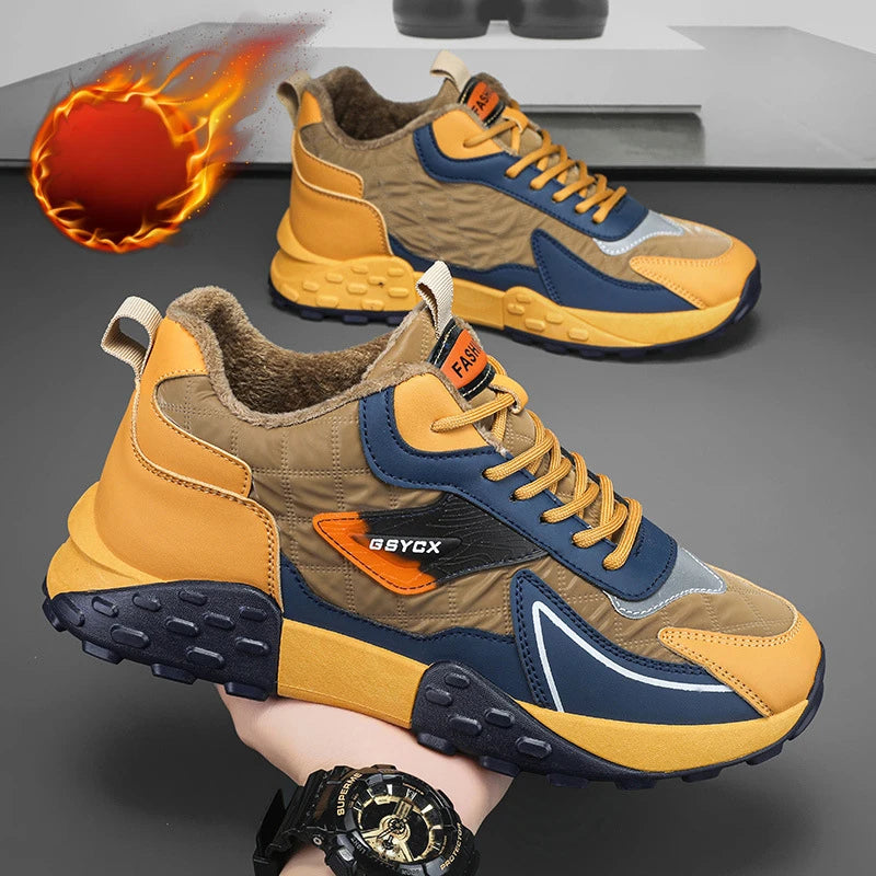 Teniși cu platformă pentru bărbați 2025: Bumbac de lux pentru iarnă - Colecție de alergare mărimi mari