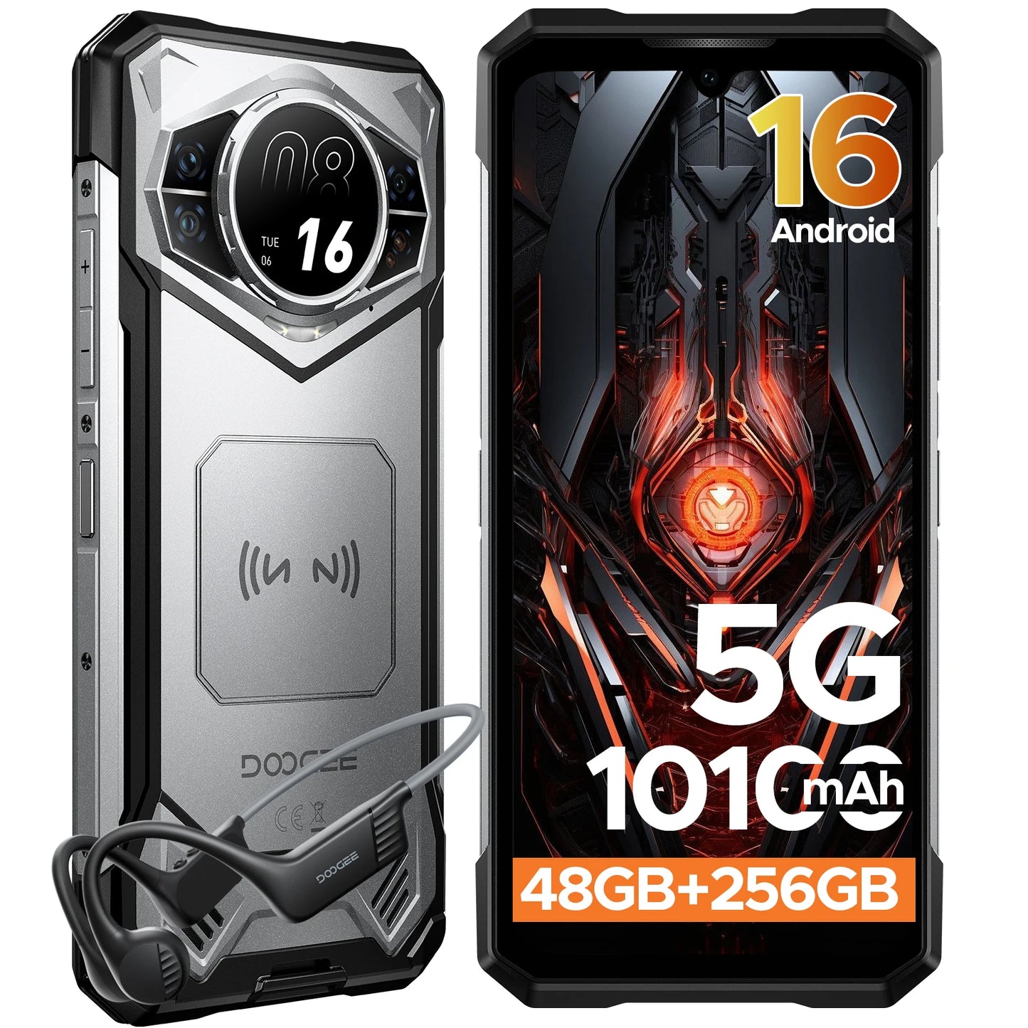 DOOGEE S200 Outdoor-Smartphone - 6,72 Zoll Display, 10100 mAh, 33W