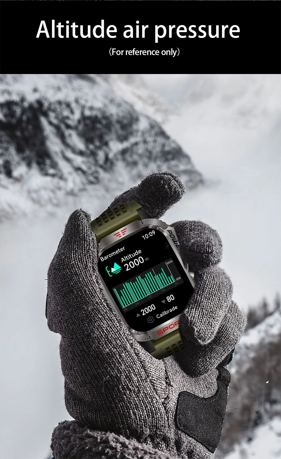 Smartwatch 2025: Outdoor-Military GPS-Sports - Flashlight Compass Collection