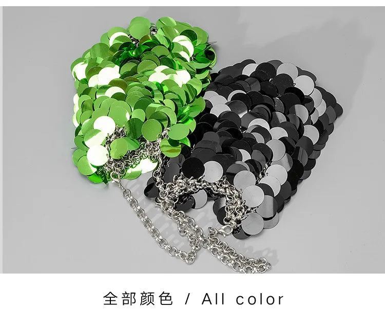 Fashion Sequins Crossbody Bag for Women Designer Metallic Women Handbags Shinny Party Shoulder Bags Luxury Evening Clucth Purses