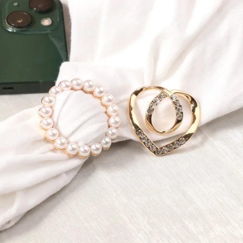 Inel metalic talie buton eșarfă buton modă colț tiv talie înnodată broșe femei tricou cataramă fixă fată Decor accesorii