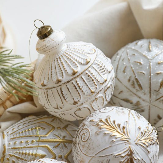 Weihnachten Hängende Anhänger Retro Weiß Gold Ornament Matte Schneeflocke Dekoration Hochwertige Weihnachtsbaum Dekoration Für Fenster