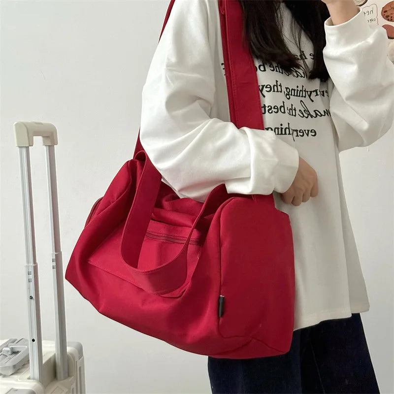 Large Crossbody Travel Tote Bags for Women 2024 Canvas Shoulder Messenger Bag Sports Yoga Satchels Fashion Woman Handbag