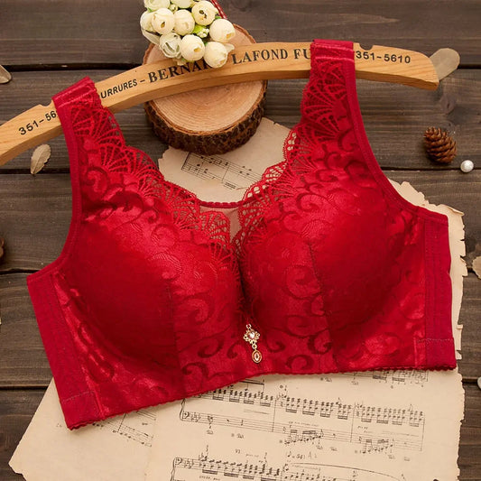 Sutien elegant pentru femei, dantelă, push-up, bralette, fără sârmă, plasă, mărime mare, lenjerie, culoare solidă, fără sudură, subțire, fără fir, floral, moale