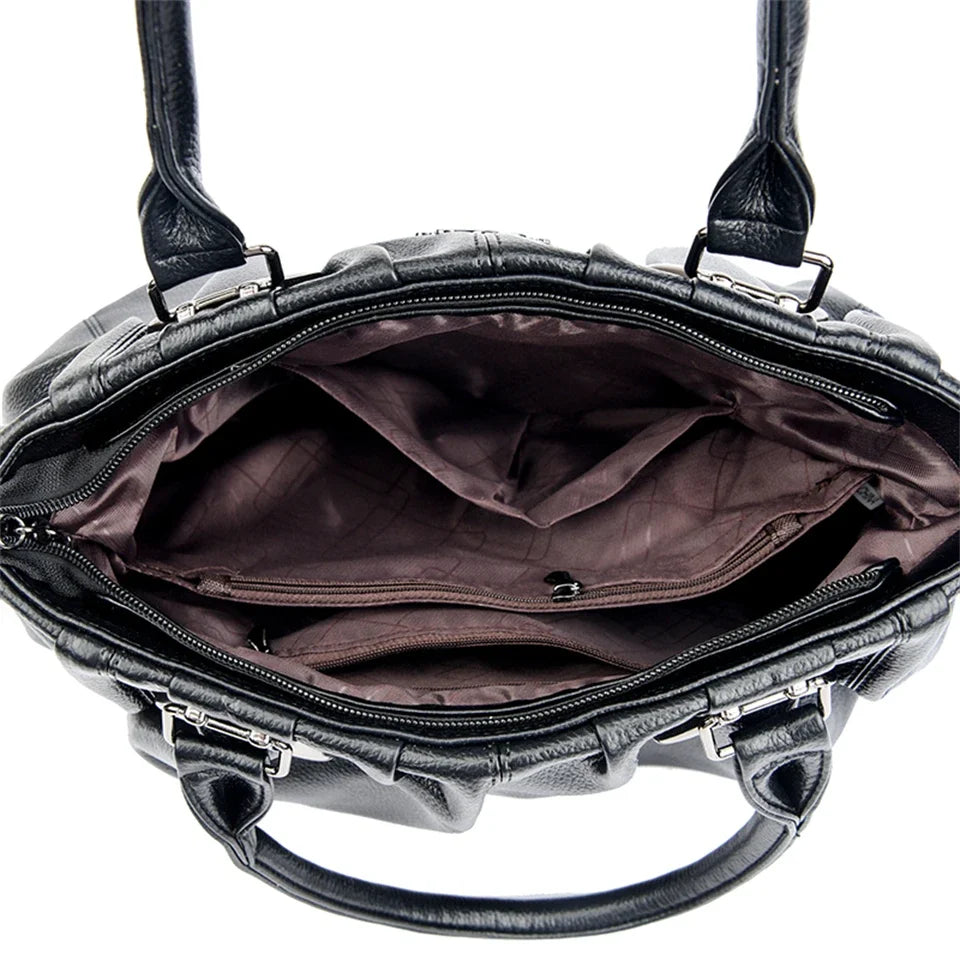 Genuine Brand Tote Bag Luxury Handbags for Women Mom Shoulder Crossbody Hand Bag Designer High Quality Soft Pu Leather Commuting