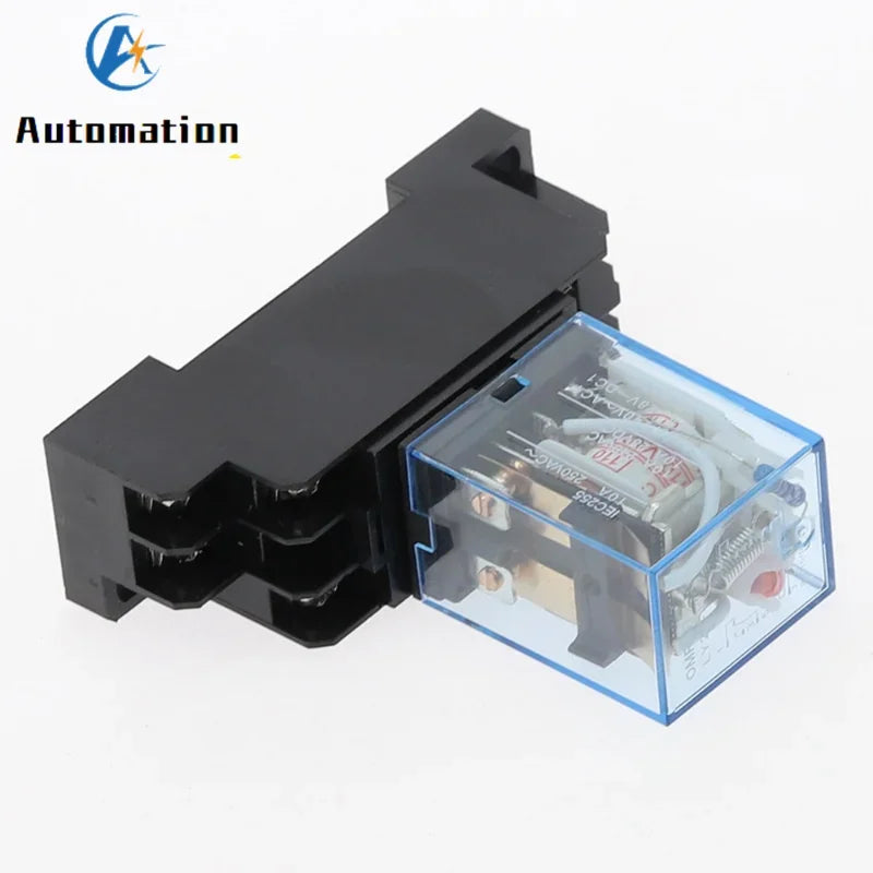 Leistungsrelais 220/240V AC 10A DPDT - 8-Pin Spulenrelais mit Sockelbasis