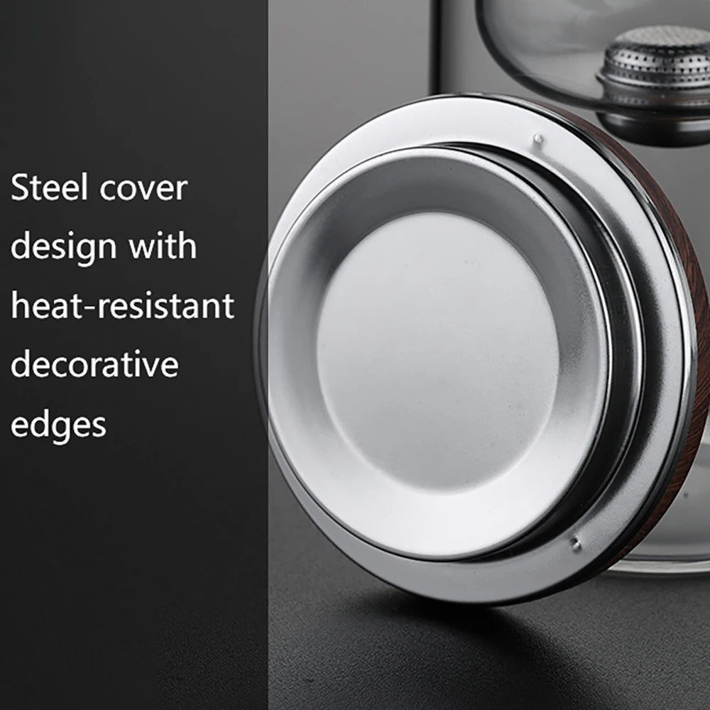 Glass Tea Pot Kettle Infuser 520ML/720ML Teapot Water Separation Inner Magnet One Click Magnetic Switch Tea Filtration Cup Set