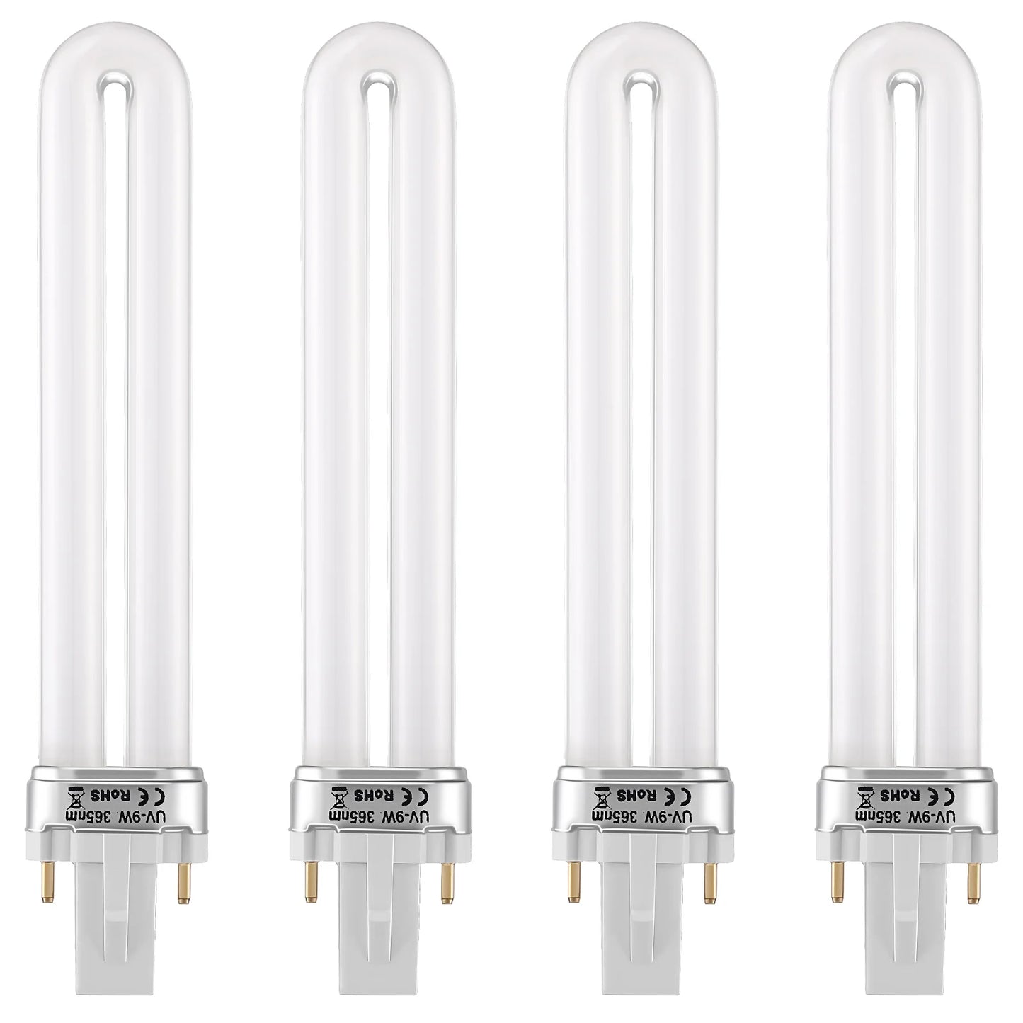NailPro U Lampe UV 9W 365nm - 4er Pack Uförmig Für Maniküre