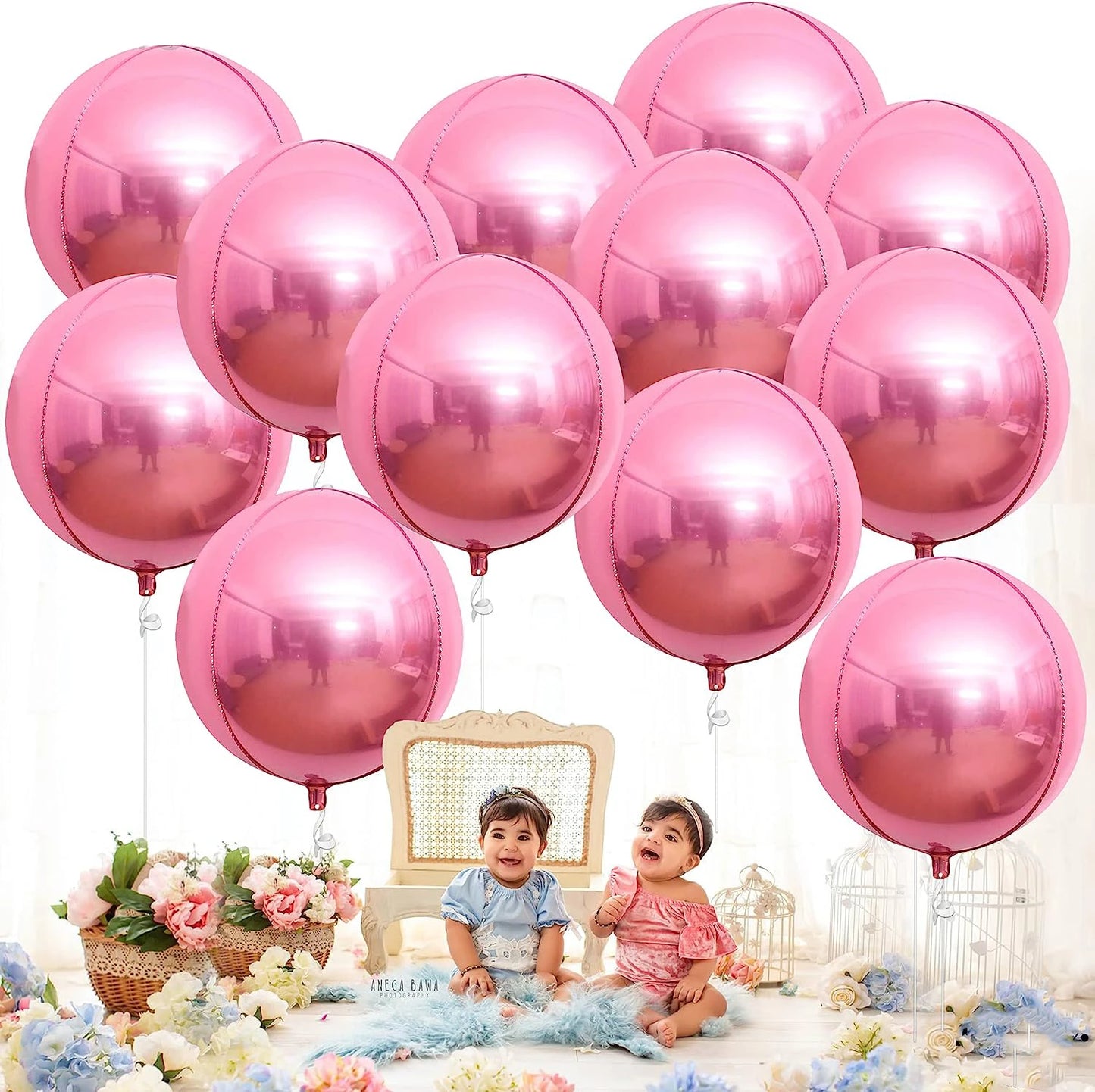 Rose Gold Crown Digital Balloon Set 32inch Number Balloons Foil Ballon Happy Birthday Party Decoration Baby Shower Supplies